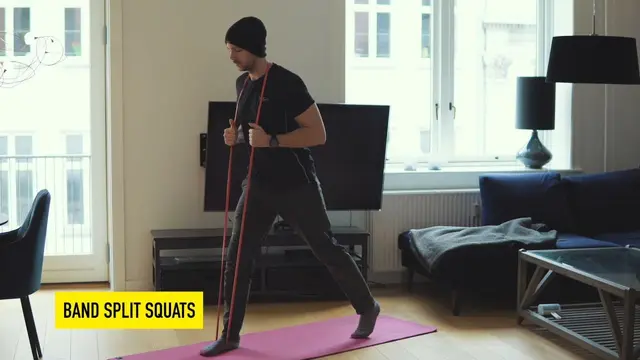 Band split squats