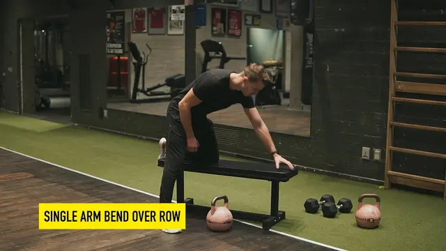 Single arm bend over row